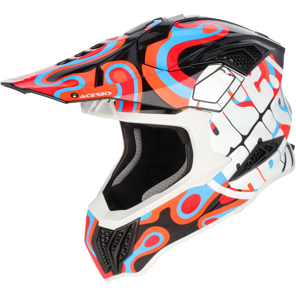 Casco Moto Cross Enduro Acerbis AIRSTRIKE-X Nero Arancio