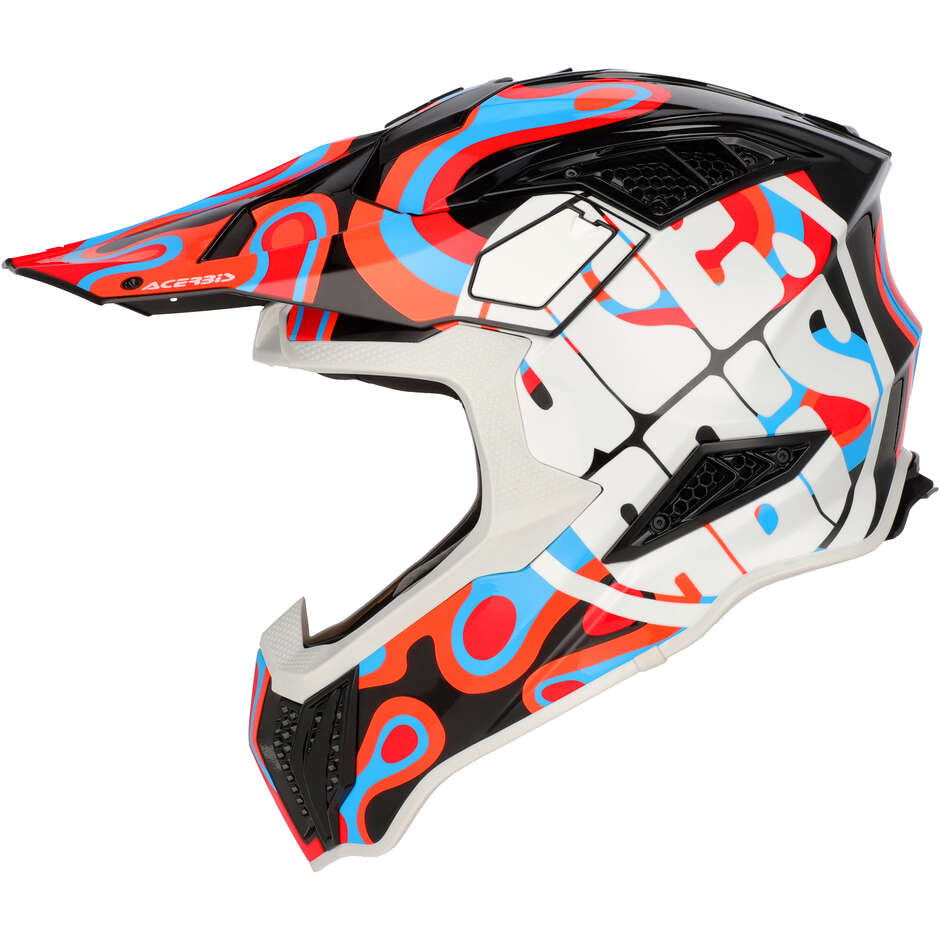 Casco Moto Cross Enduro Acerbis AIRSTRIKE-X Nero Arancio