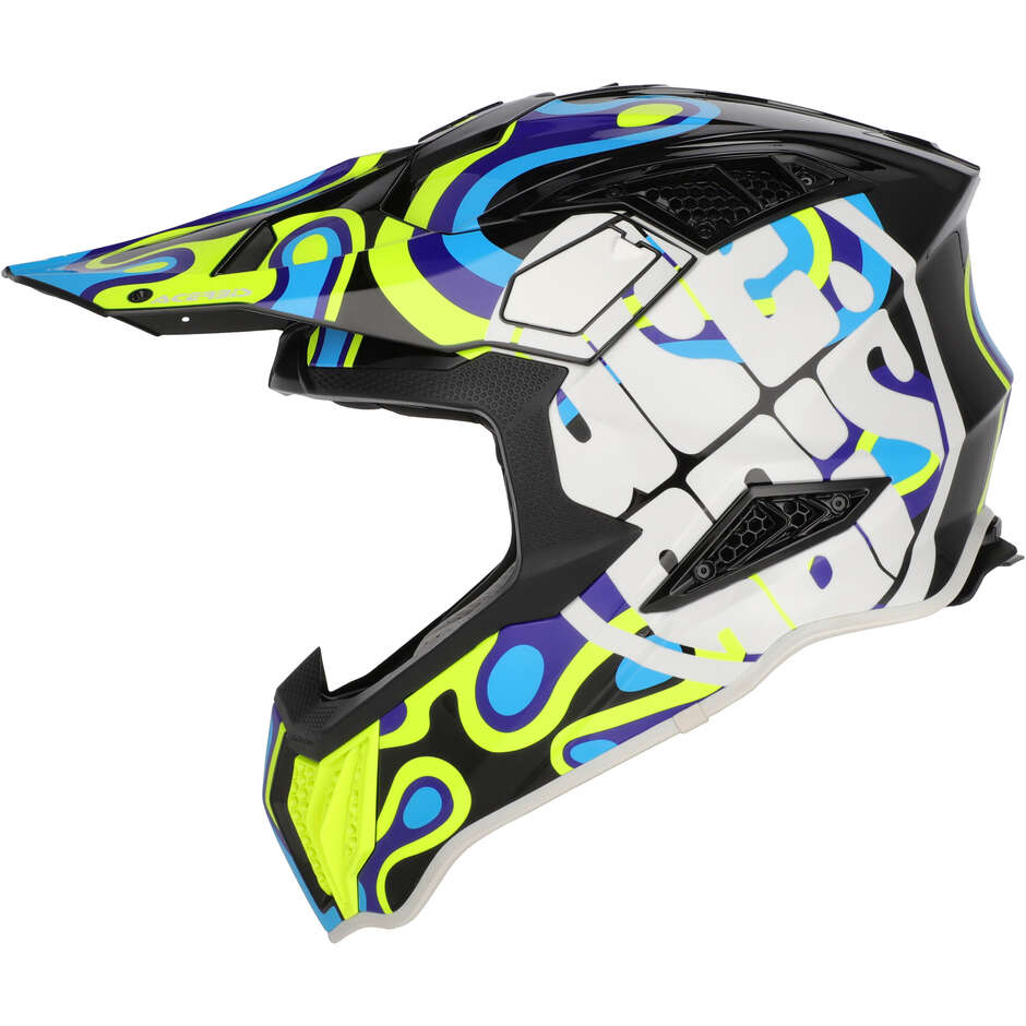 Casco Moto Cross Enduro Acerbis AIRSTRIKE-X Nero Giallo Fluo