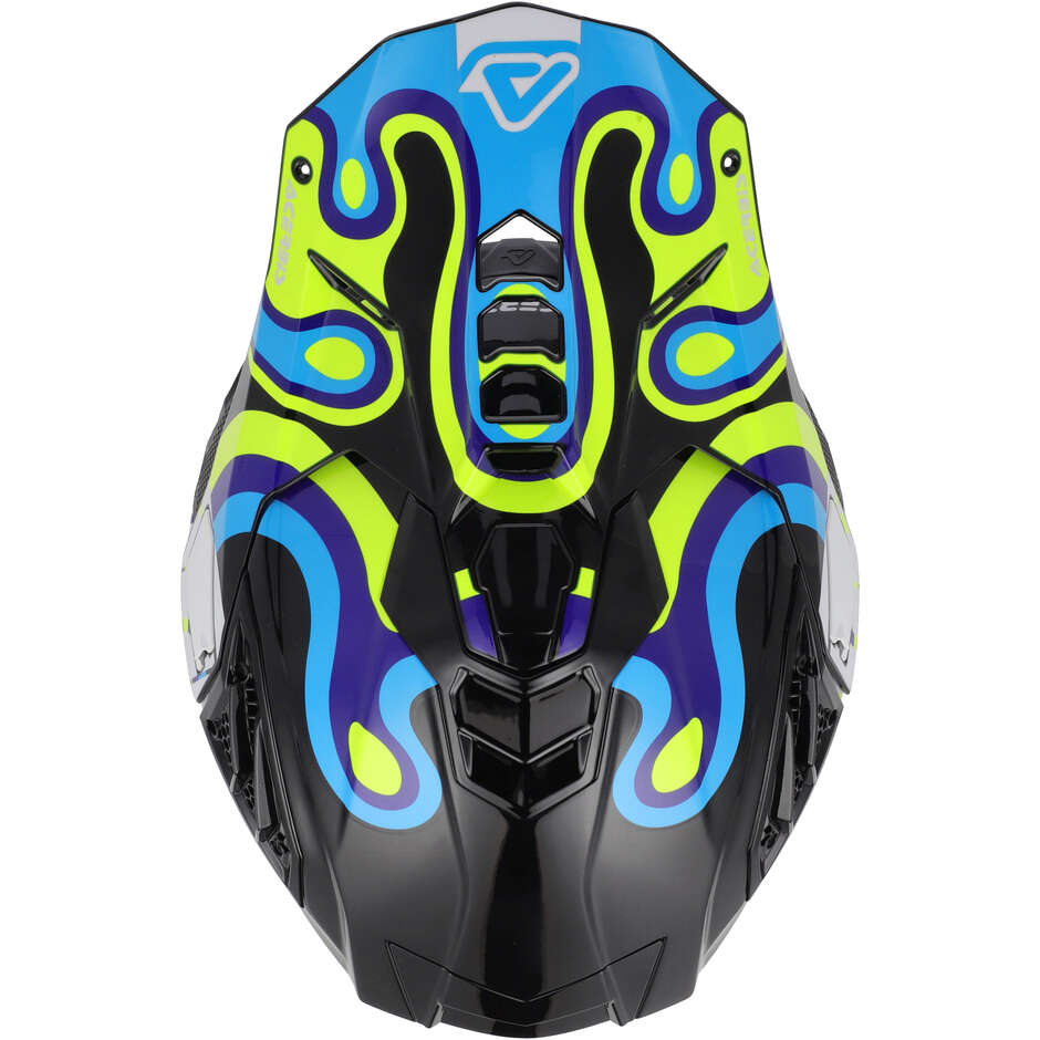 Casco Moto Cross Enduro Acerbis AIRSTRIKE-X Nero Giallo Fluo