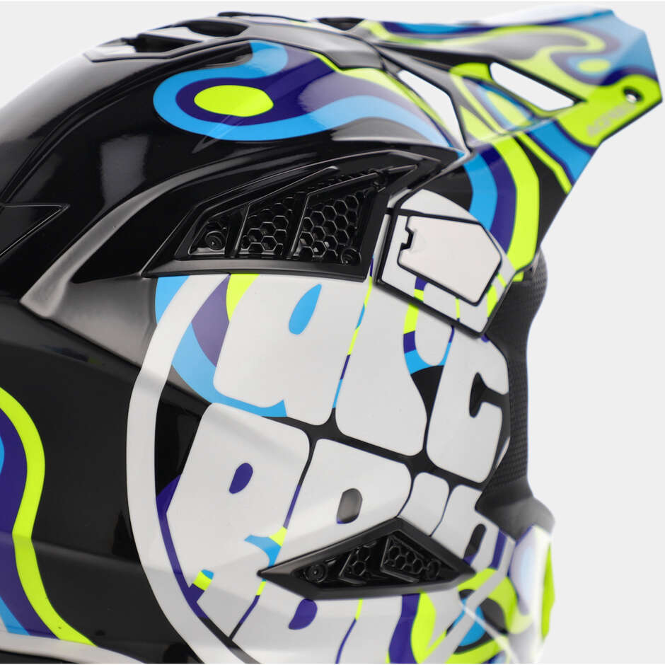 Casco Moto Cross Enduro Acerbis AIRSTRIKE-X Nero Giallo Fluo