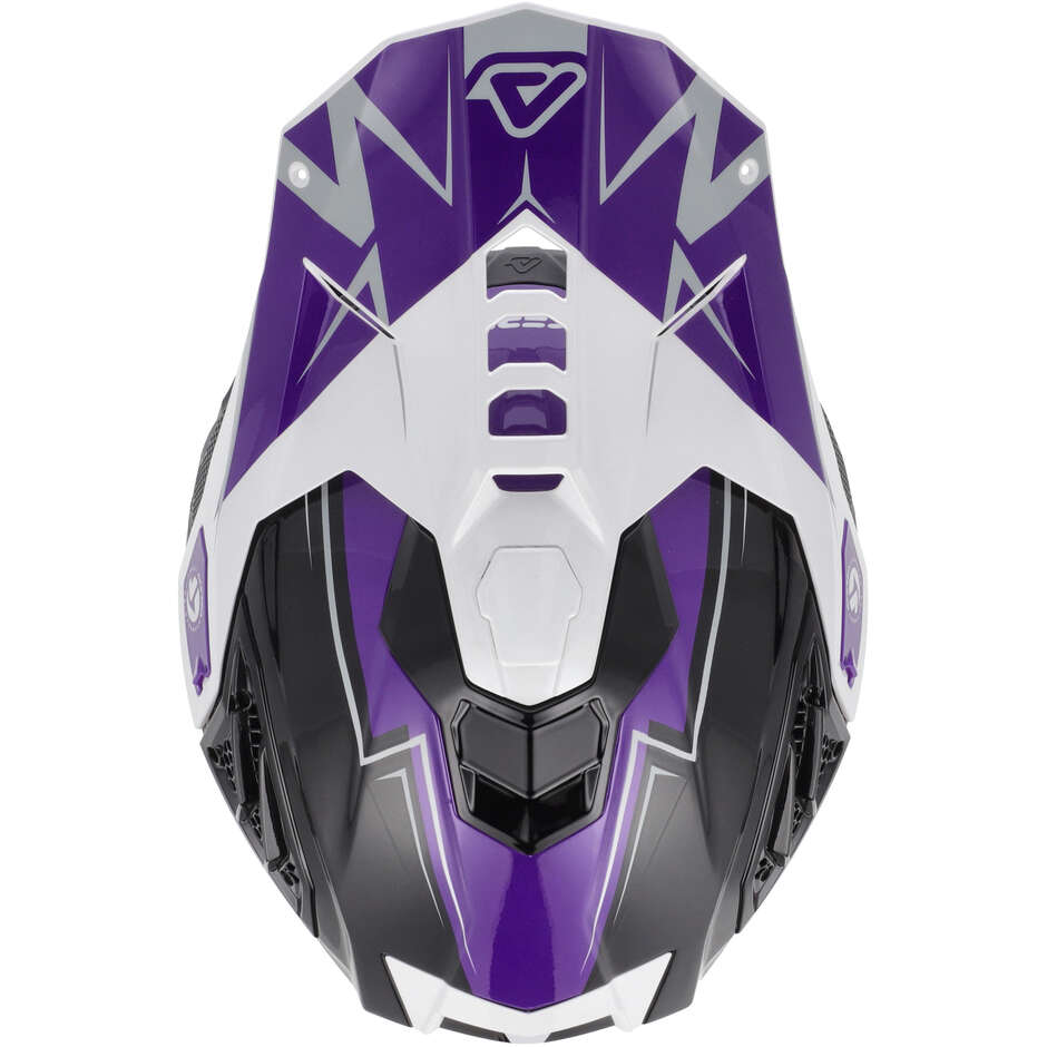Casco Moto Cross Enduro Acerbis AIRSTRIKE-X Nero Viola