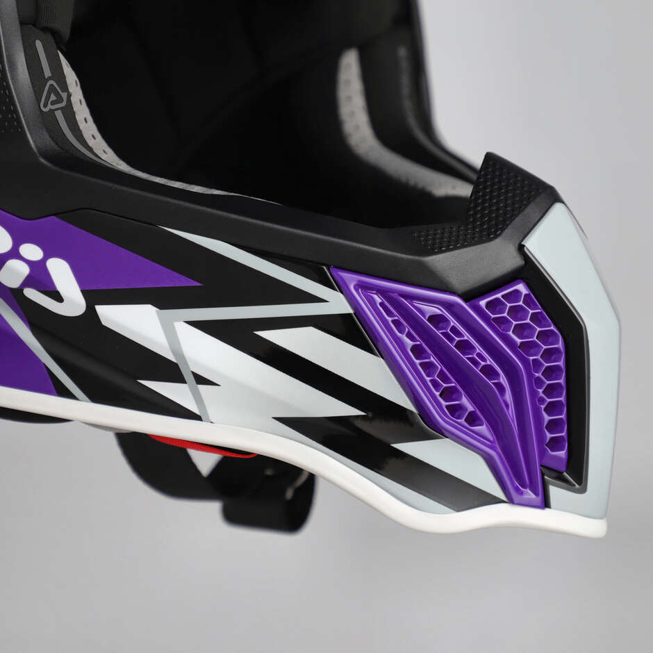 Casco Moto Cross Enduro Acerbis AIRSTRIKE-X Nero Viola