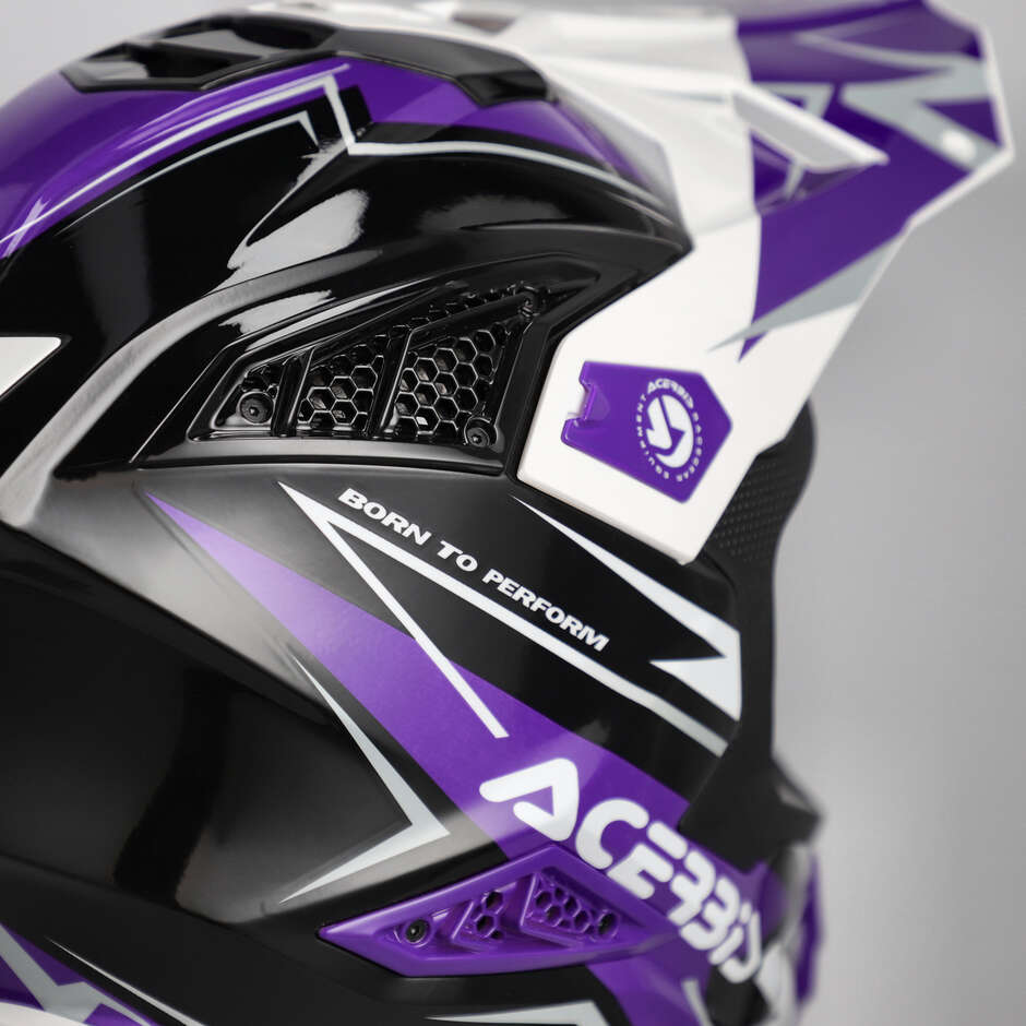 Casco Moto Cross Enduro Acerbis AIRSTRIKE-X Nero Viola