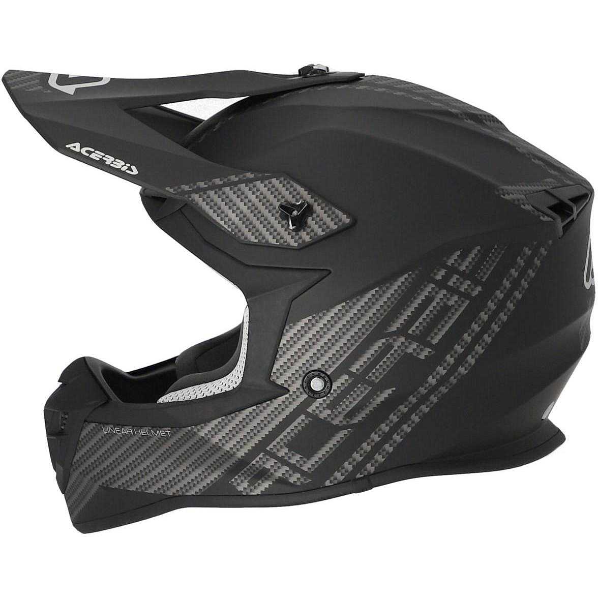 Casco Moto Cross Enduro Acerbis LINEAR Nero Nero Vendita Online 