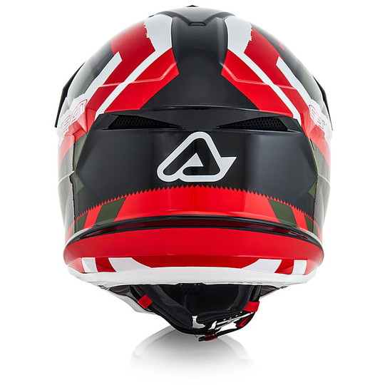 Casco Moto Cross Enduro Acerbis Profil 4.0 Schwarz / Rot Gloss
