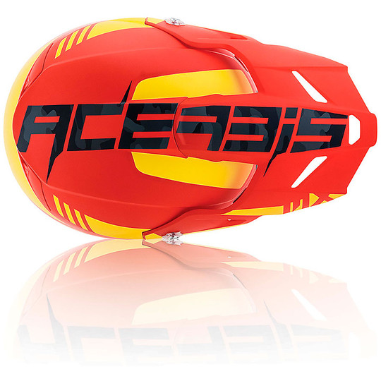 Casco Moto Cross Enduro Acerbis Profile 3.0 BlackMamba Rosso/Giallo