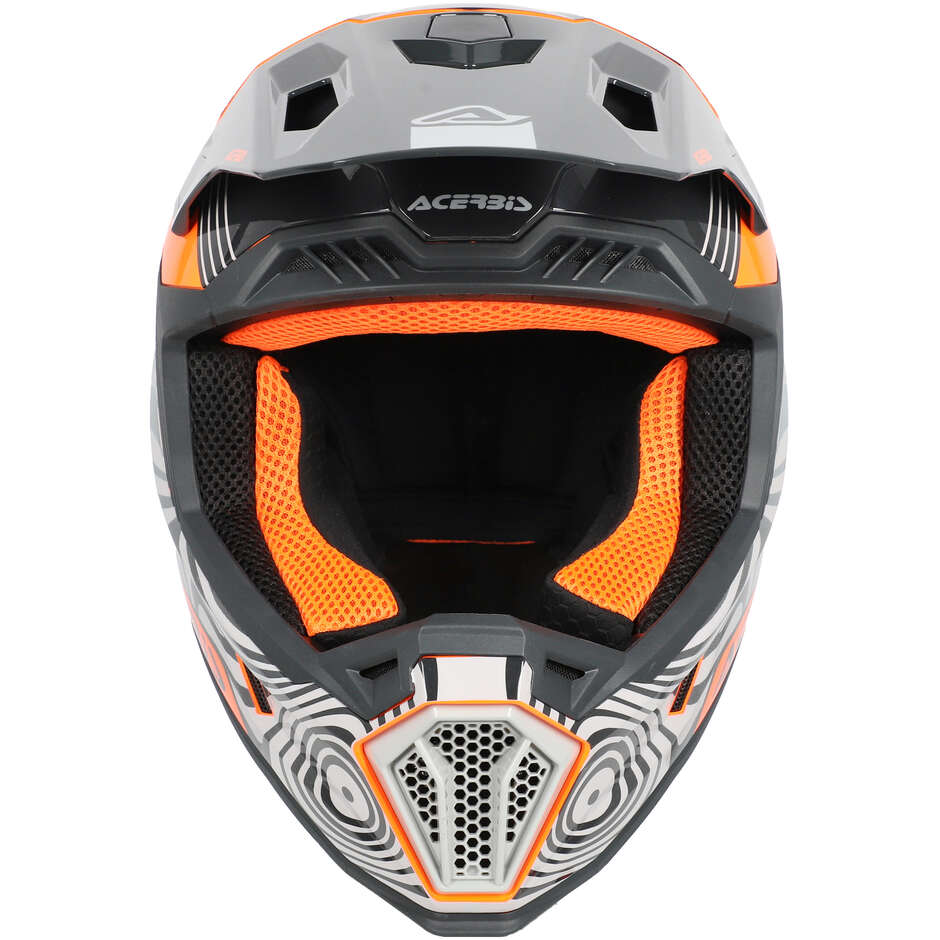 Casco moto Cross Enduro Acerbis Whoops Grigio Arancio