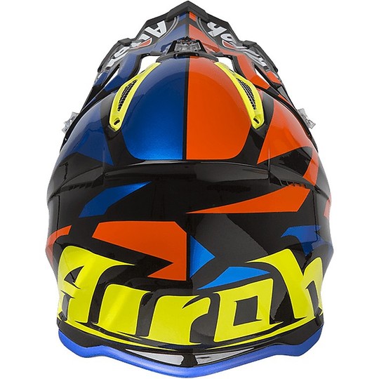 Casco Moto Cross Enduro Airoh AVIATOR 2.3 AMS GREAT Blu Chrome