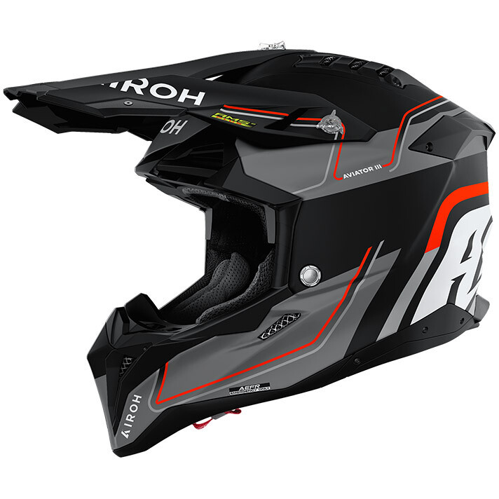 Casco Moto Cross Enduro AVIATOR 3 LEADER Arancio Opaco taglia L