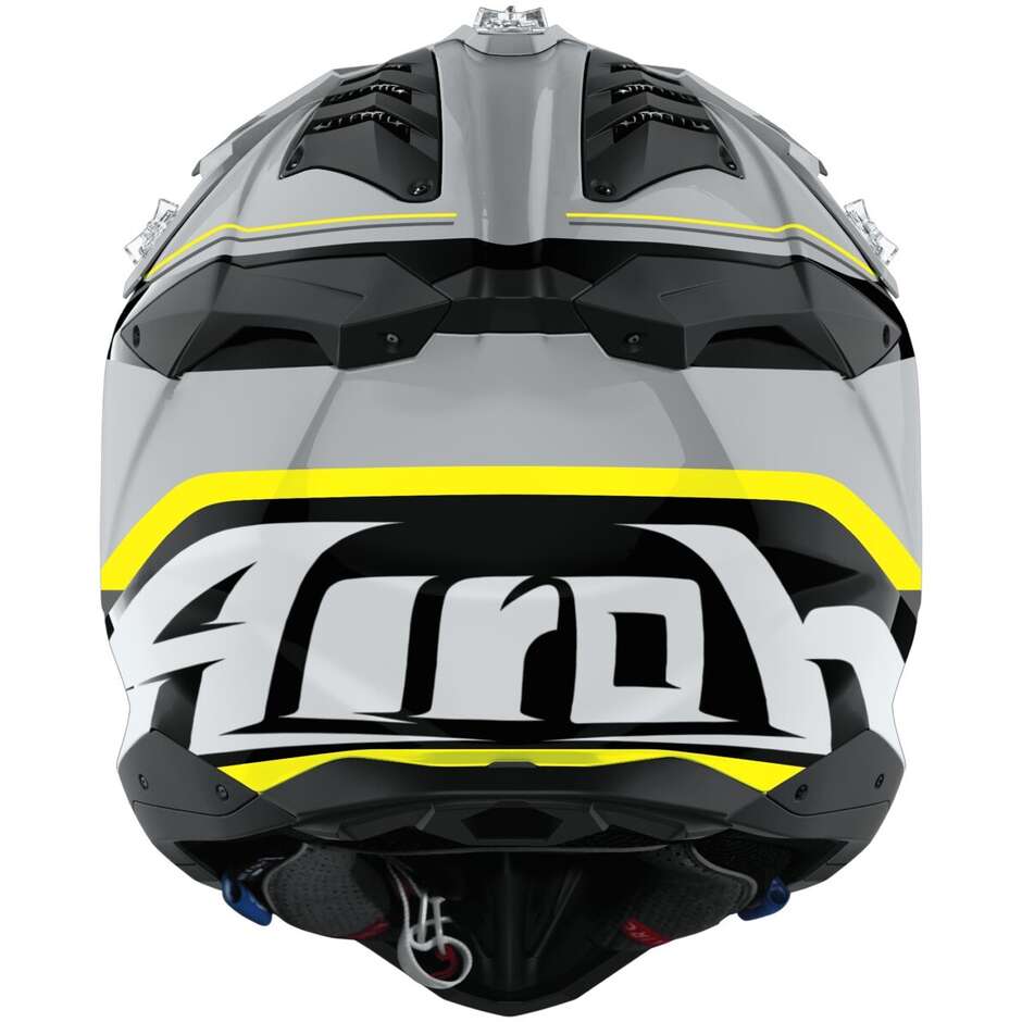 Casco Moto Cross Enduro Airoh AVIATOR 3 LEADER Giallo Lucido