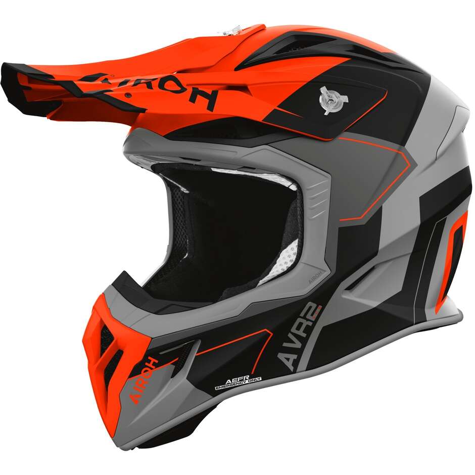 Casco Moto Cross Enduro Airoh AVIATOR ACE 2 SHIELD Arancio Opaco