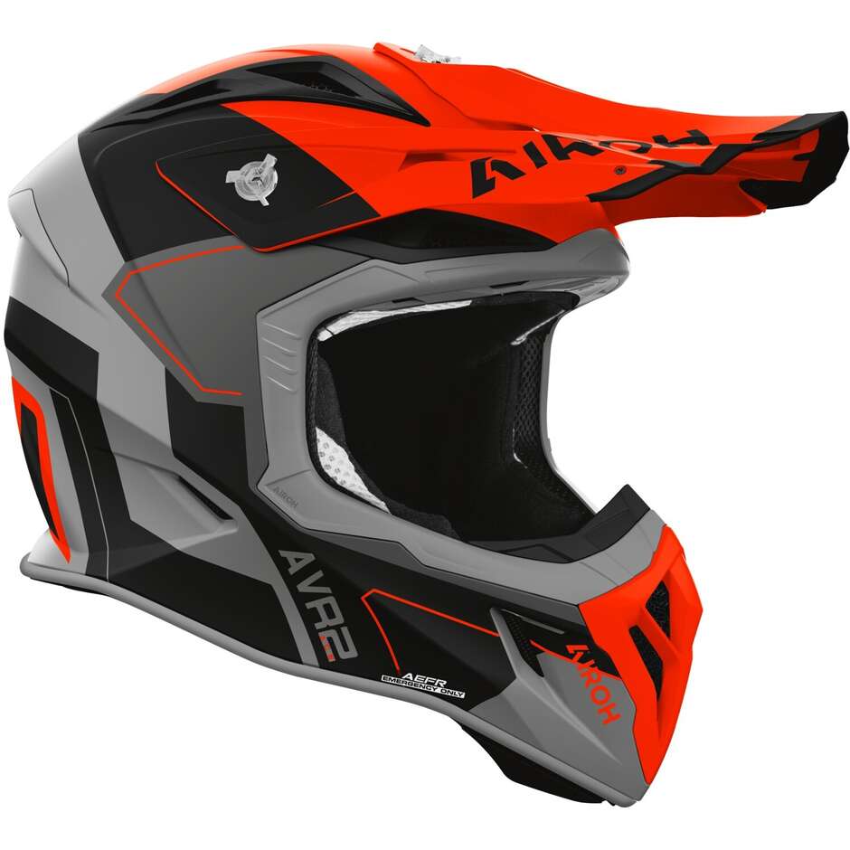 Casco Moto Cross Enduro Airoh AVIATOR ACE 2 SHIELD Arancio Opaco