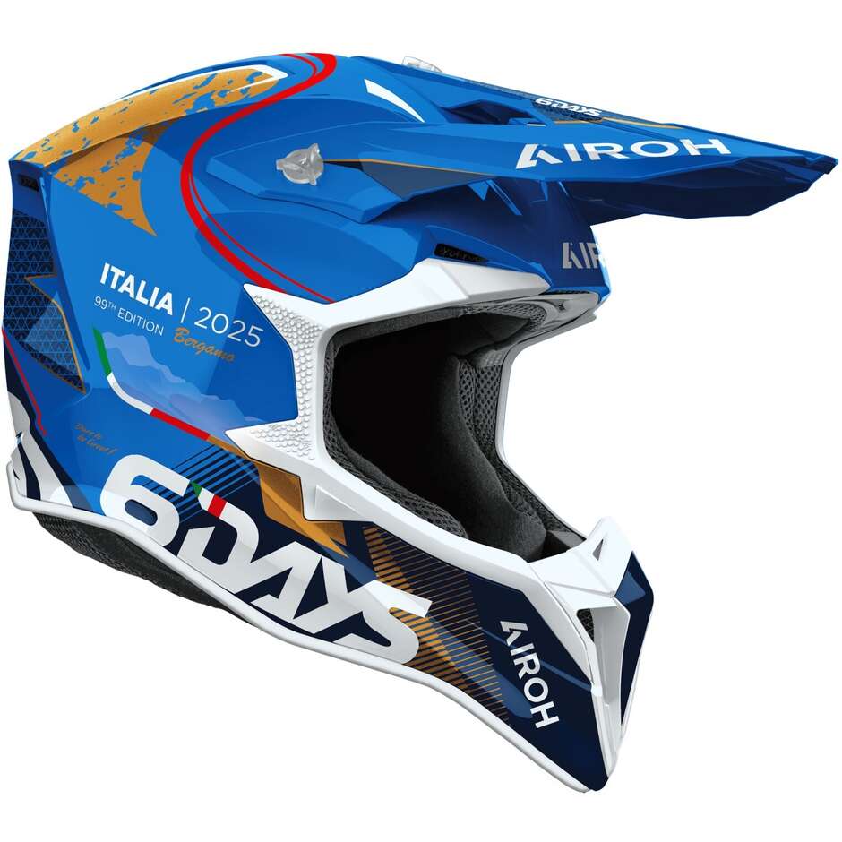 Casco Moto Cross Enduro Airoh WRAAAP 6DAYS ITALY 2025