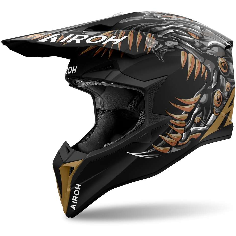 Casco Moto Cross Enduro WRAAAP CYBORG Opaco taglia 2XL