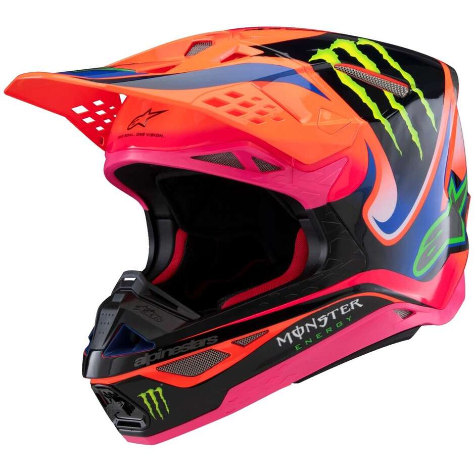 Casco Moto Cross Enduro S-M10 DEEGAN Arancio Flu taglia XL