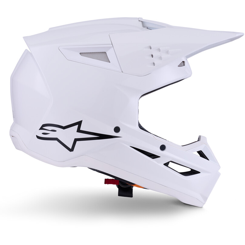 Casco Moto Cross Enduro Alpinestars SM3 Solid Ece06 bianco lucido