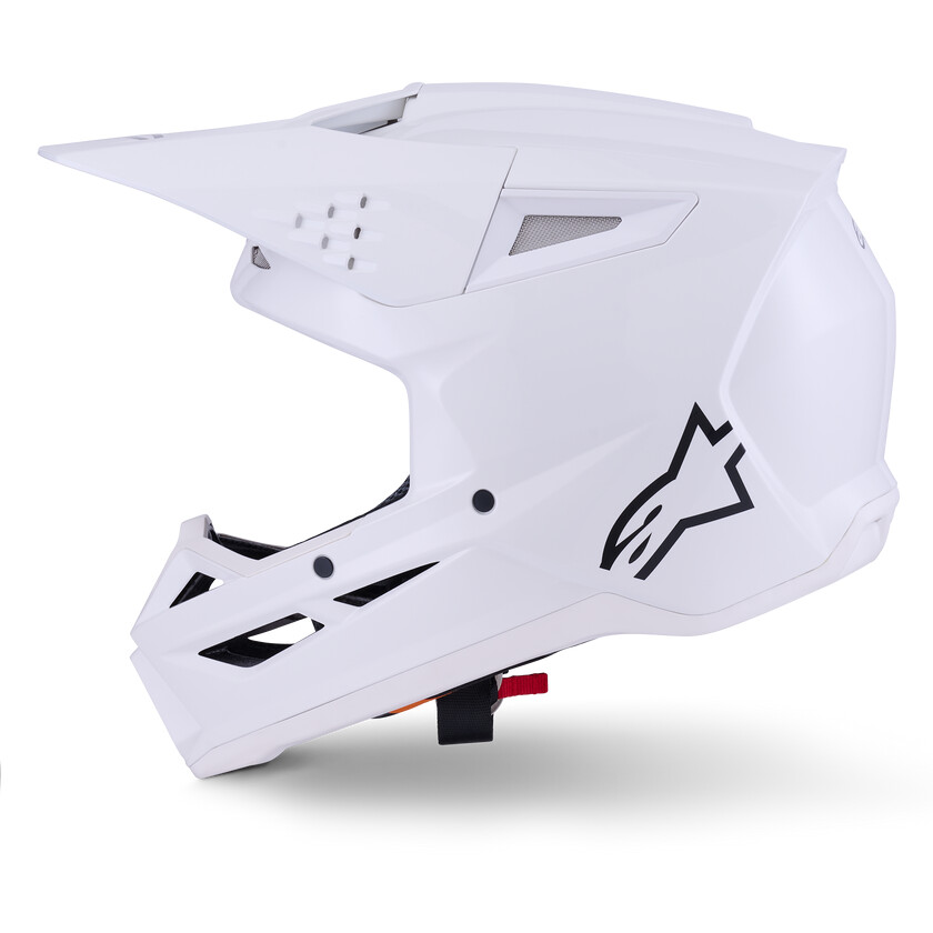 Casco Moto Cross Enduro Alpinestars SM3 Solid Ece06 bianco lucido