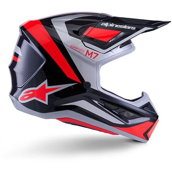 Casco Moto Cross Enduro SM7 Rise Ece06 nero arge taglia 2X