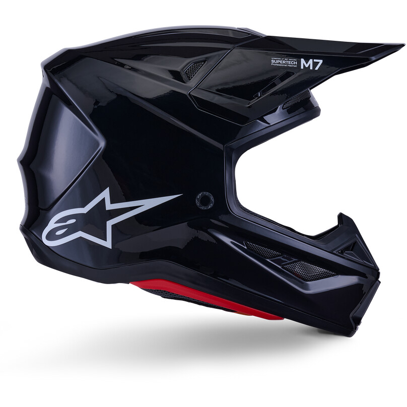 Casco Moto Cross Enduro SM7 Solid Ece06 nero luc taglia XS