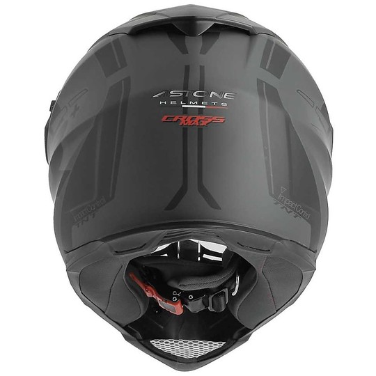 Casco Moto Cross Enduro Astone Crossmax S-Tech Nero Opaco 