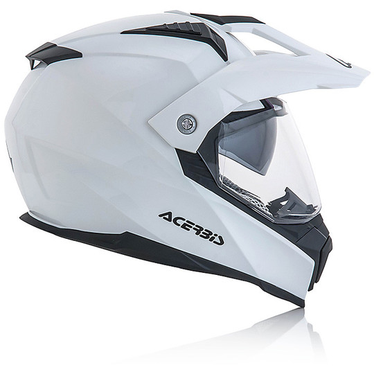 Casco Moto Cross Enduro Atv Acerbis Flip FS-606 Bianco