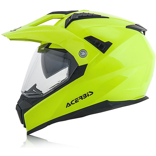 Casco Moto Cross Enduro Atv Acerbis Flip FS-606 Giallo Fluo