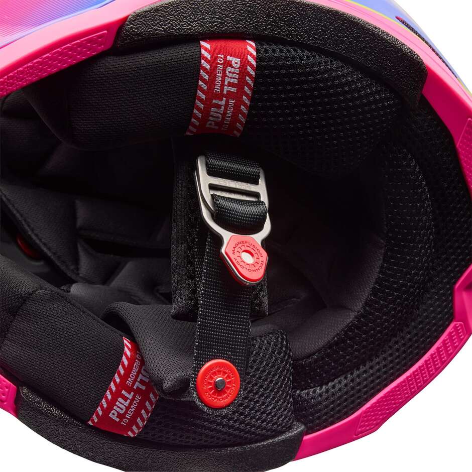 Casco Moto Cross Enduro Bell Moto-10 Mips FALCON Bianco Rosa