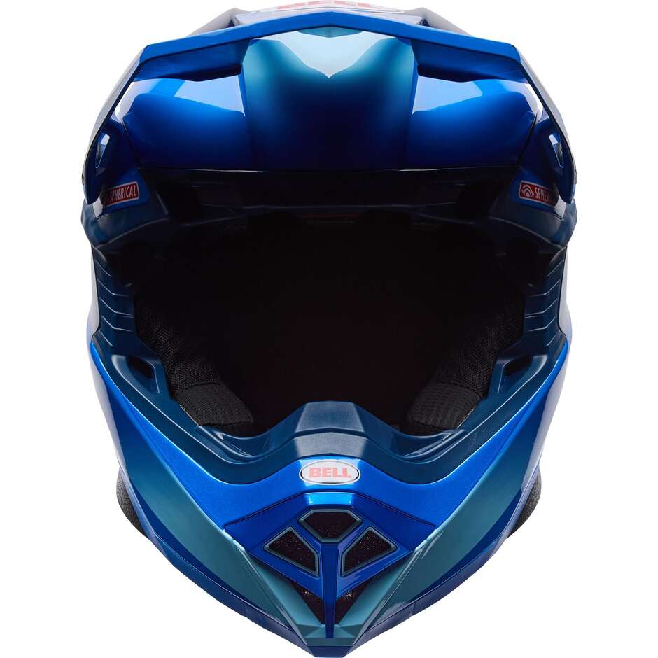 Casco Moto Cross Enduro Bell Moto-10 Spherical ET3 CORTEZ SE Blu