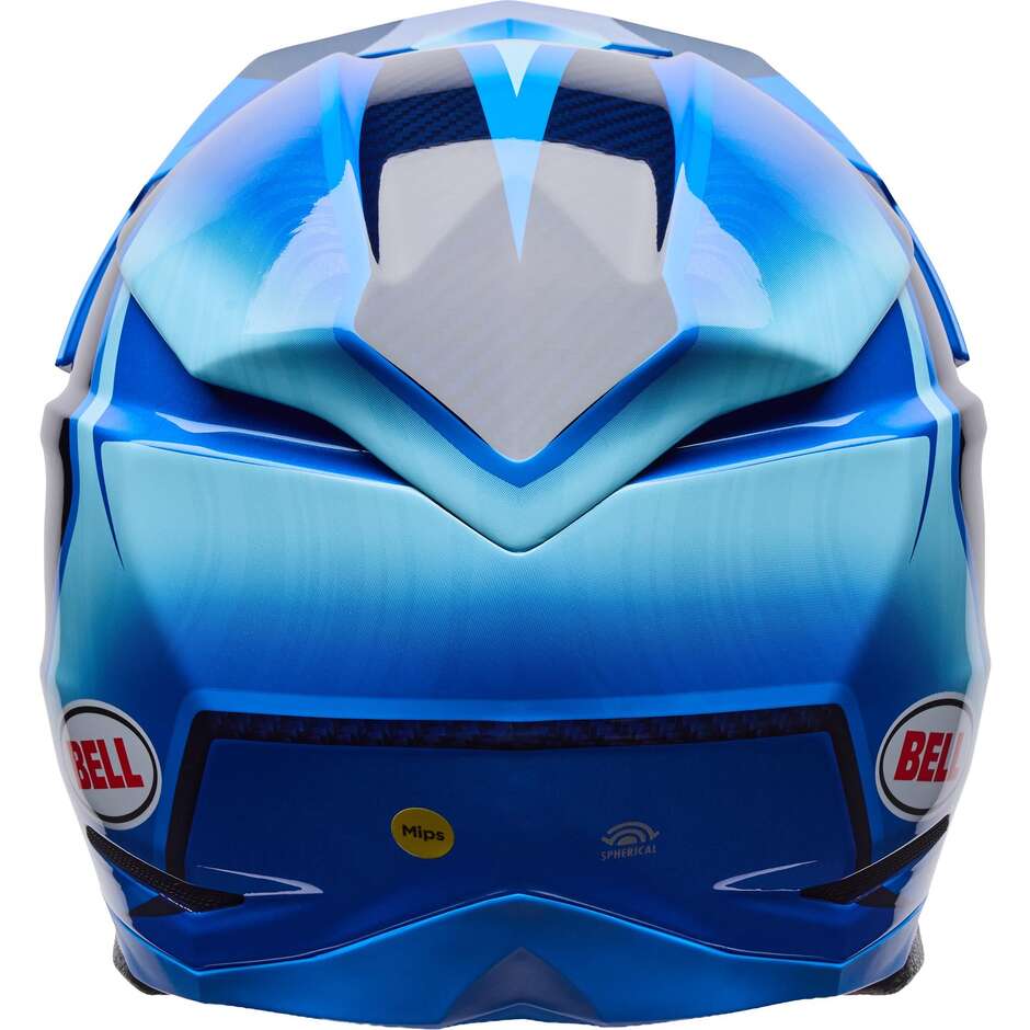 Casco Moto Cross Enduro Bell Moto-10 Spherical ET3 CORTEZ SE Blu