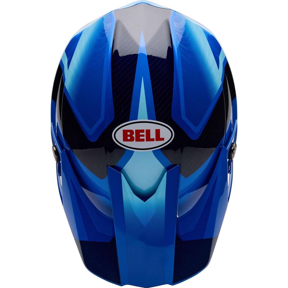 Casco Moto Cross Enduro Bell Moto-10 Spherical ET3 CORTEZ SE Blu