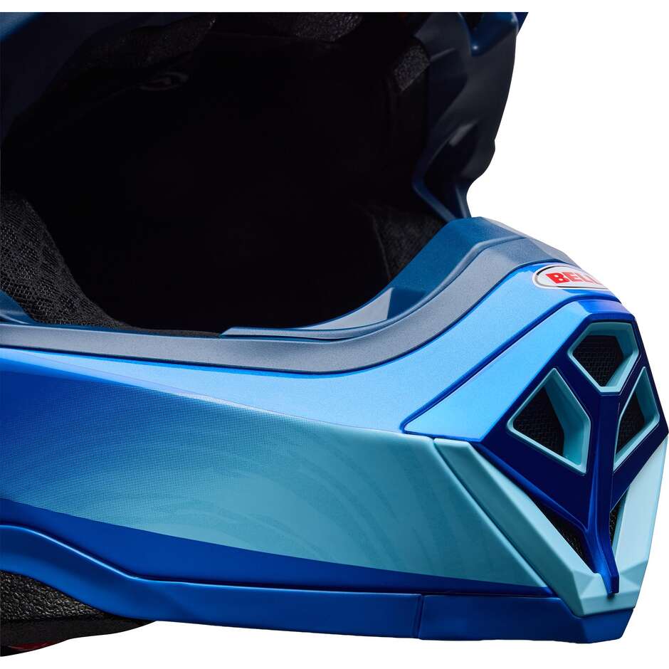Casco Moto Cross Enduro Bell Moto-10 Spherical ET3 CORTEZ SE Blu