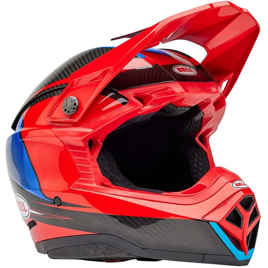 Casco Moto Cross Enduro Bell MOTO-10 SPHERICAL EVADE Rosso Nero Lucido