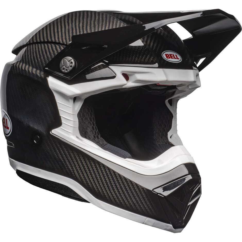 Casco Moto Cross Enduro Bell MOTO-10 SPHERICAL Nero Bianco