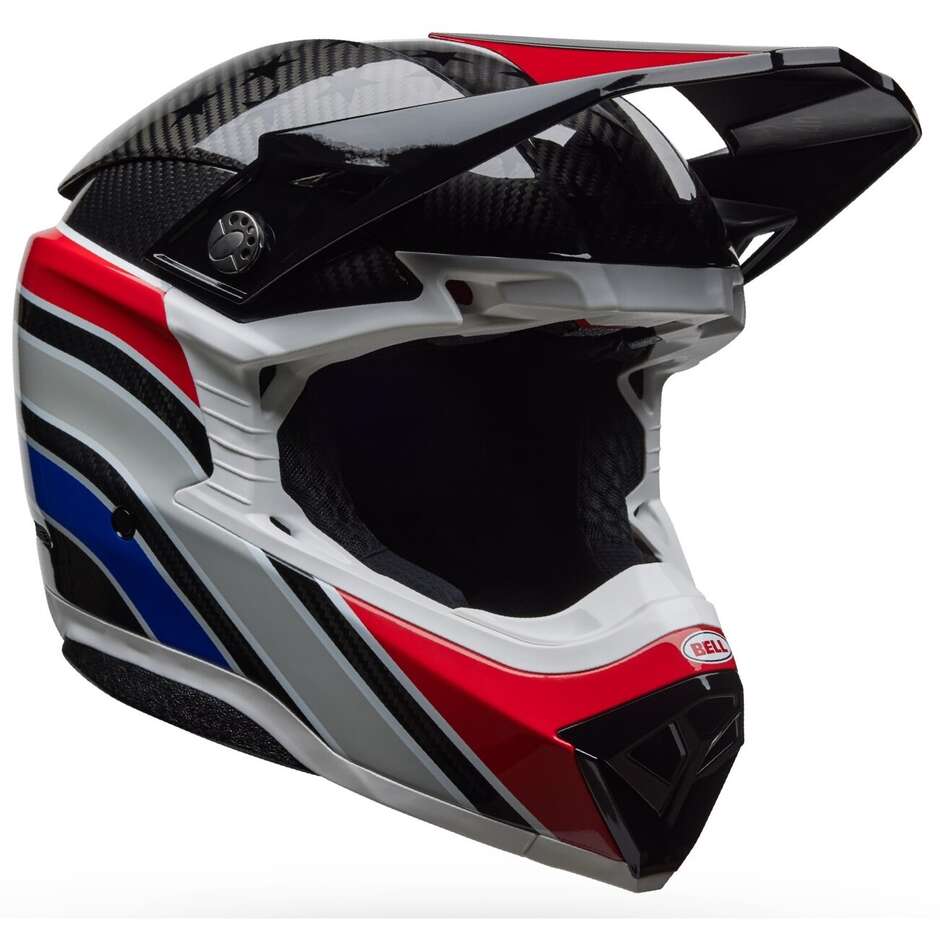 Casco Moto Cross Enduro Bell MOTO-10 SPHERICAL RSD OLD GLORY Rosso Blu