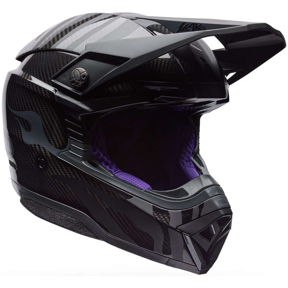 Casco Moto Cross Enduro Bell Moto-10 Spherical SLAYCO AMBER SE Nero
