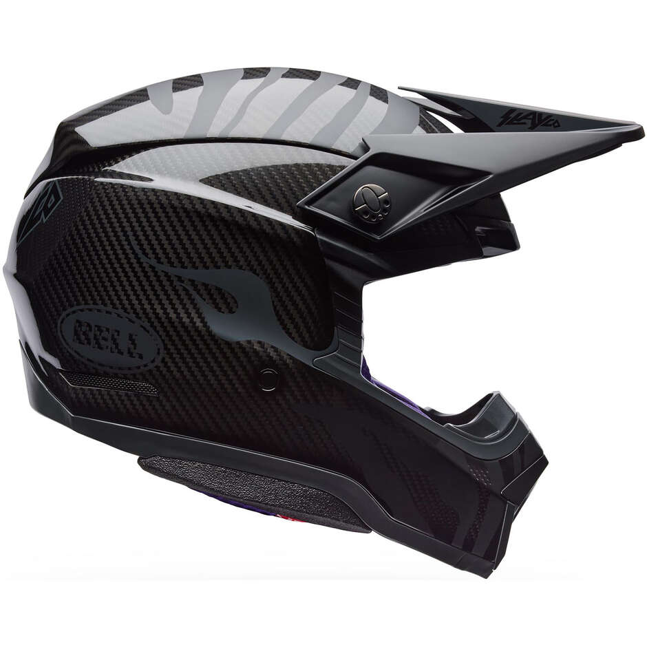Casco Moto Cross Enduro Bell Moto-10 Spherical SLAYCO AMBER SE Nero