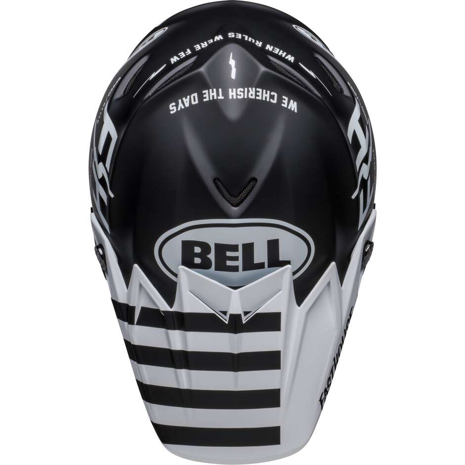 Casco Moto Cross Enduro Bell MOTO-9s FLEX FASTHOUSE CREW Nero Bianco Opaco