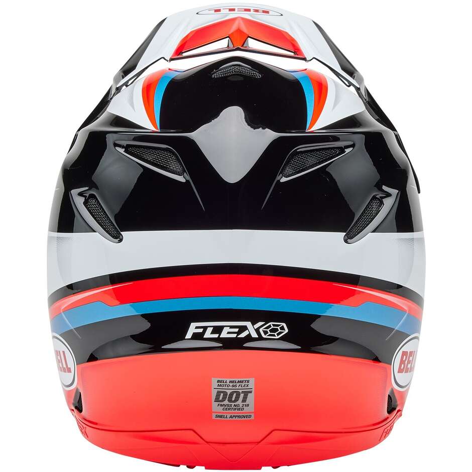Casco Moto Cross Enduro Bell MOTO-9S FLEX MERCHANT Rosso Nero Lucido