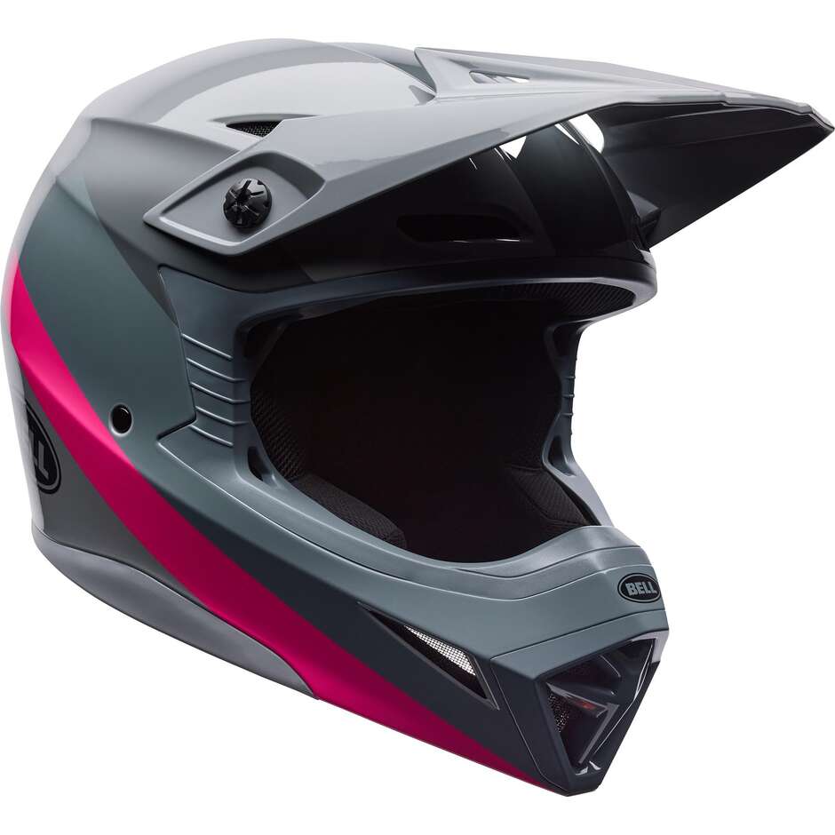 Casco Moto Cross Enduro Bell MX-10 Mips AVIATOR Grigio Rosa