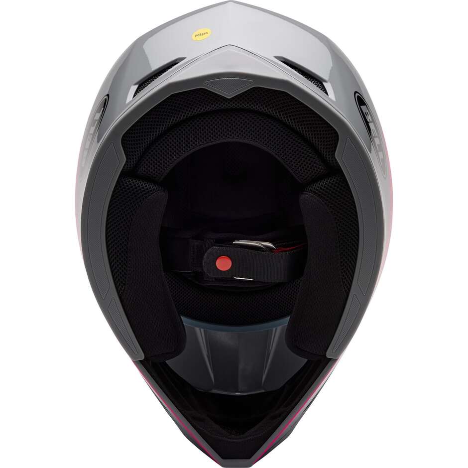 Casco Moto Cross Enduro Bell MX-10 Mips AVIATOR Grigio Rosa