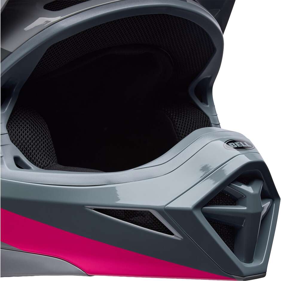 Casco Moto Cross Enduro Bell MX-10 Mips AVIATOR Grigio Rosa