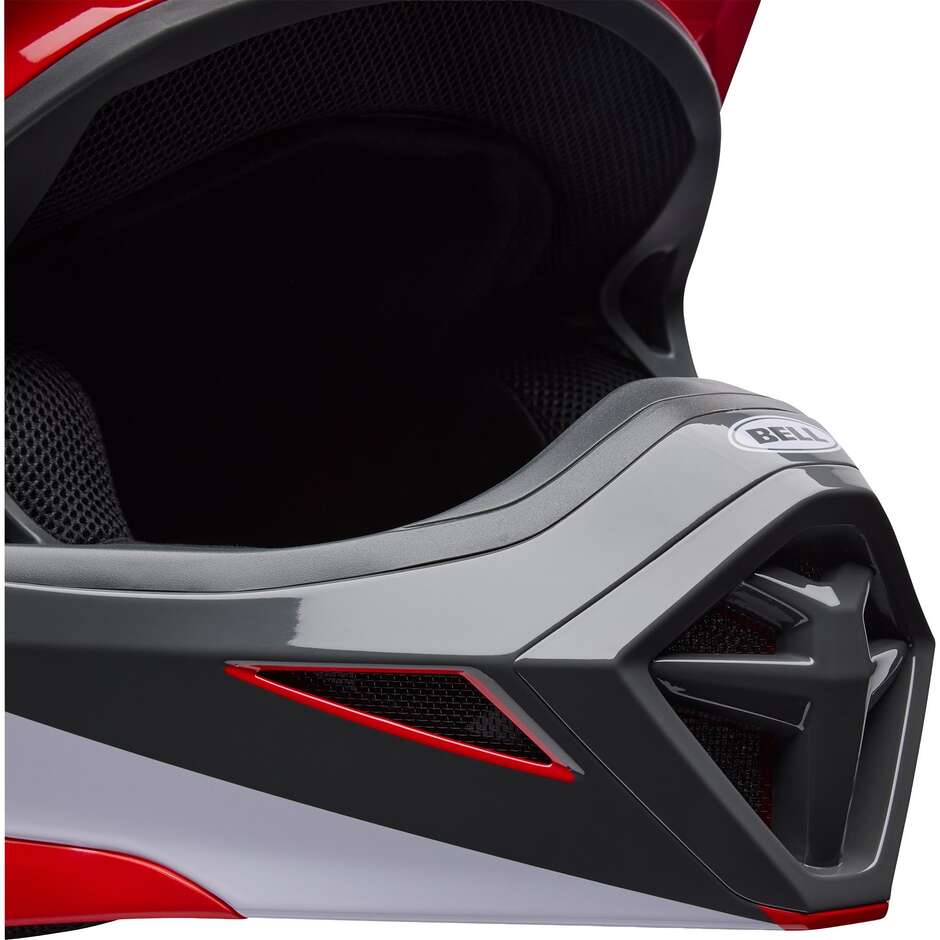 Casco Moto Cross Enduro Bell MX-10 Mips AVIATOR Rosso Nero