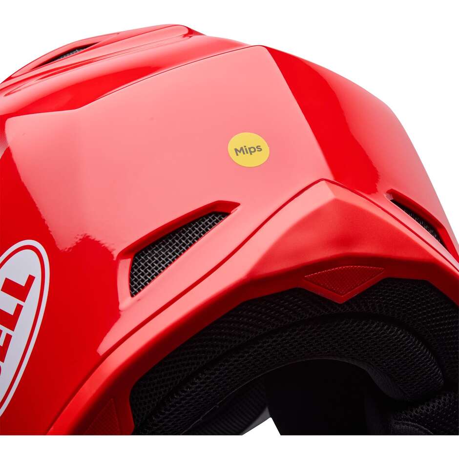 Casco Moto Cross Enduro Bell MX-10 Mips AVIATOR Rosso Nero