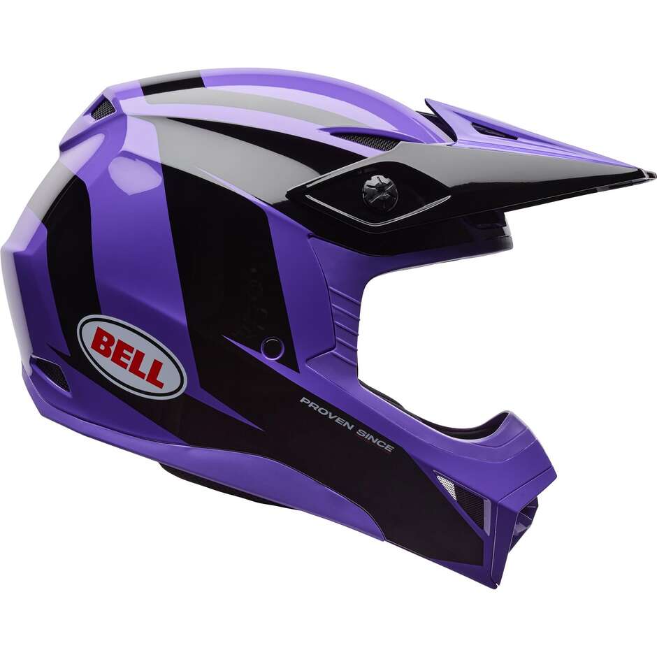 Casco Moto Cross Enduro Bell MX-10 Mips TALON Viola