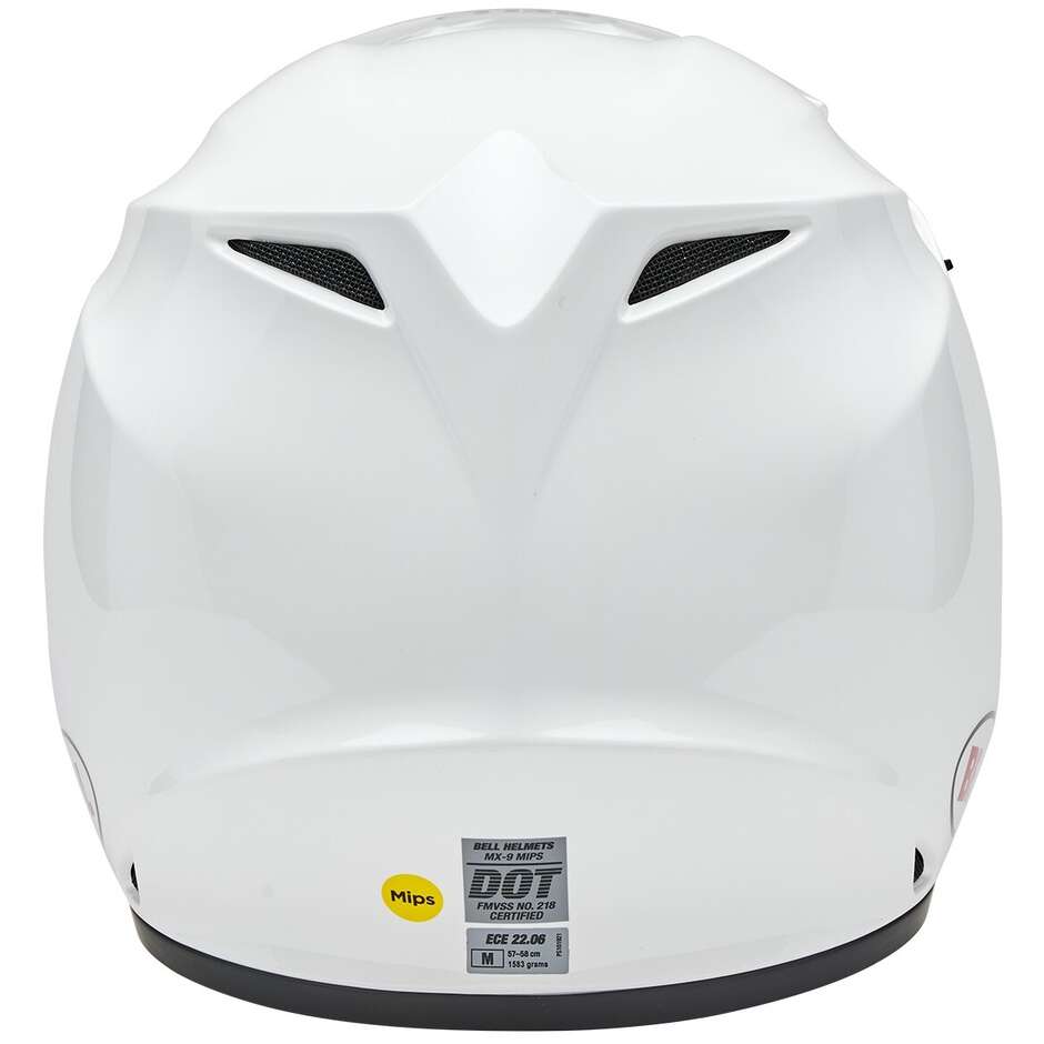 Casco Moto Cross Enduro Bell MX-9 MIPS RIFT Rosso Bianco Lucido