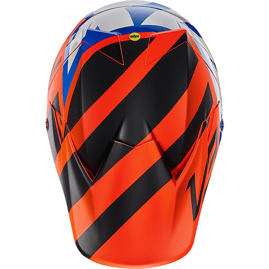 Casco Moto Cross Enduro Fox V3 Creo In Fibra Orange