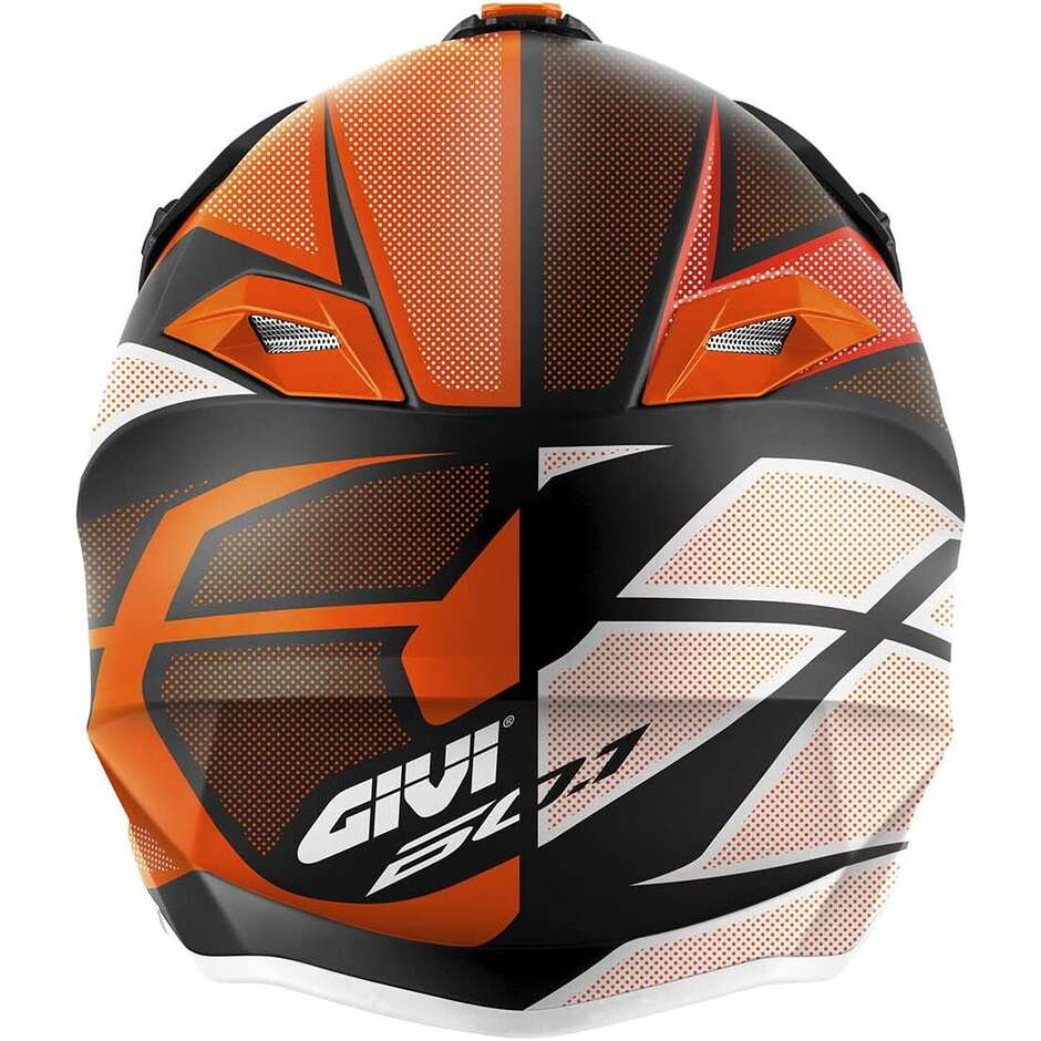 Casco Moto Cross Enduro Givi 60.1 INVERT Nero Arancio