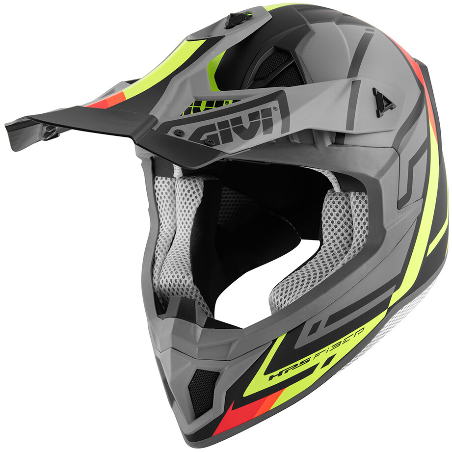 Casco Moto Cross Enduro 70.1 LOGIC Grigio Opaco Giallo taglia XL