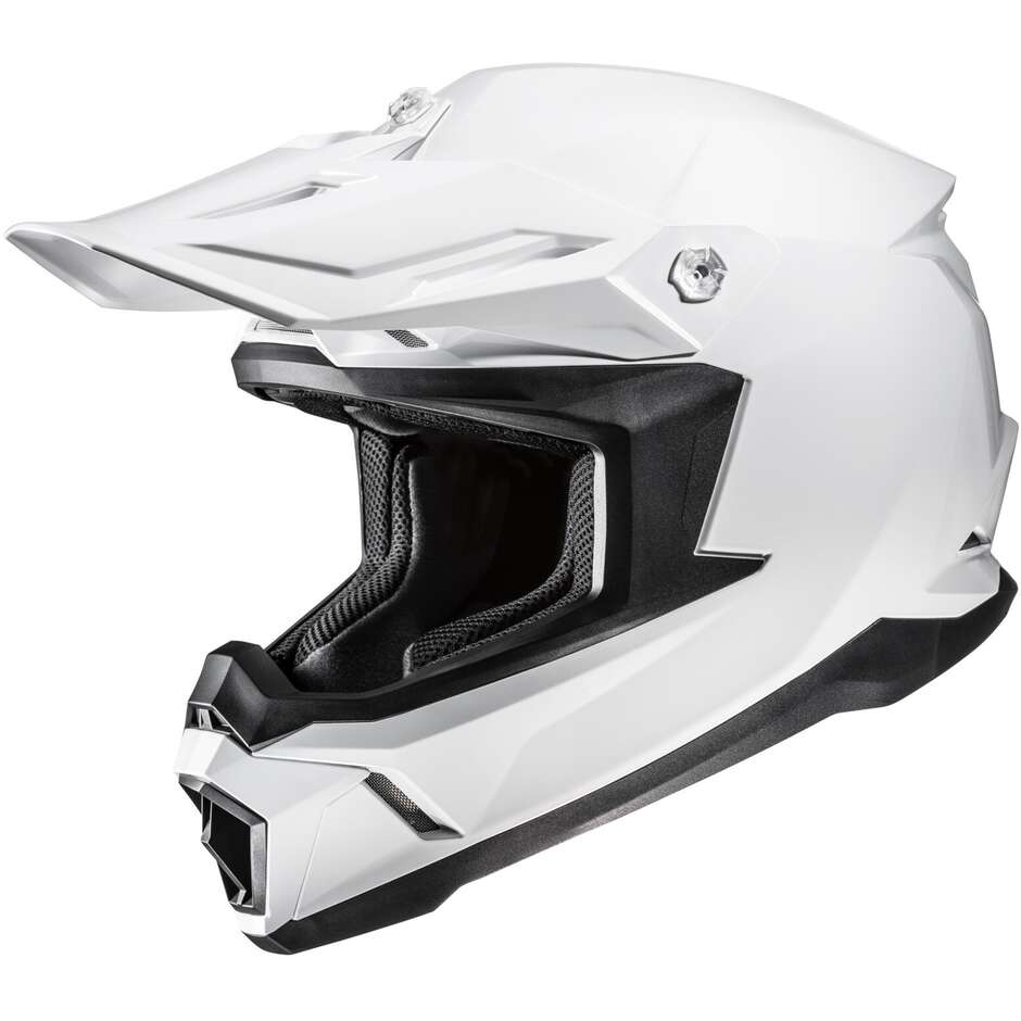 Casco Moto Cross Enduro Hjc C50 Bianco Perla